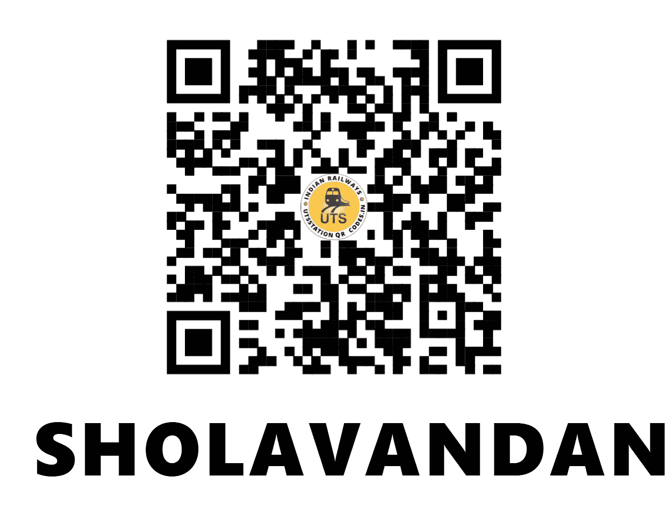 UTS QR Code for SHOLAVANDAN - SDN (SR - TAMIL NADU)